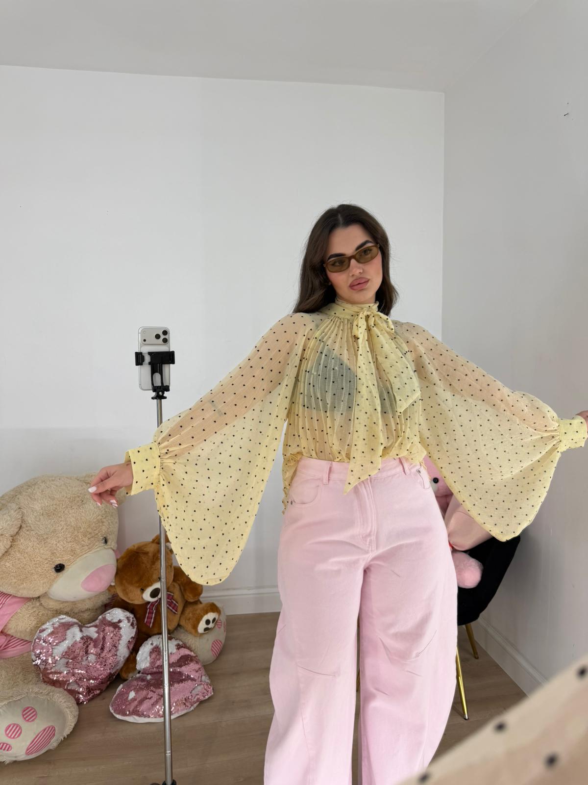 Camicia Yellow Heart