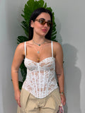 Corsetto Steccato In Pizzo