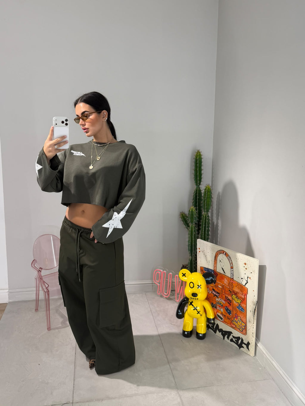 Felpa Crop Star