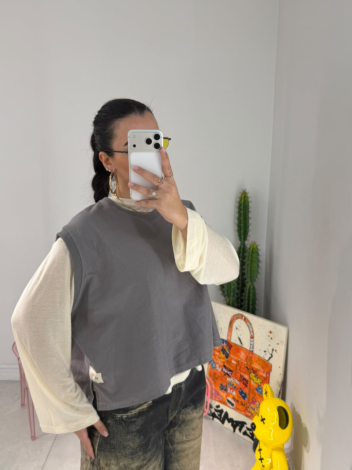 Canottone Maxi Grey