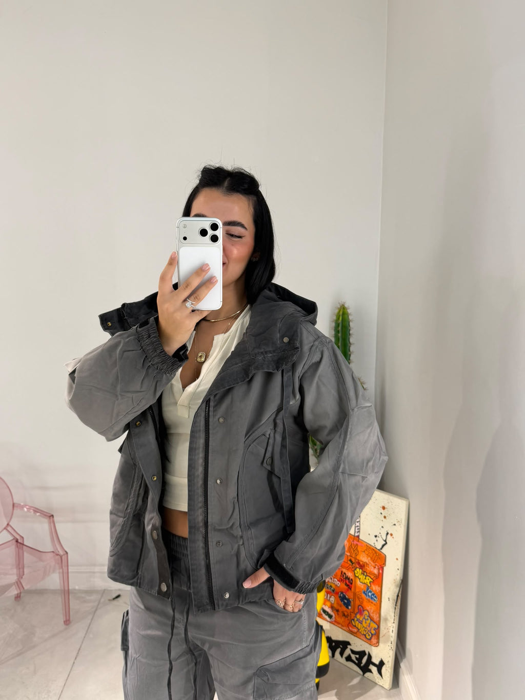 Bomber Maxi Grey