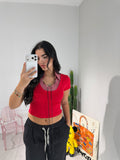 Maglia Crop Rossa