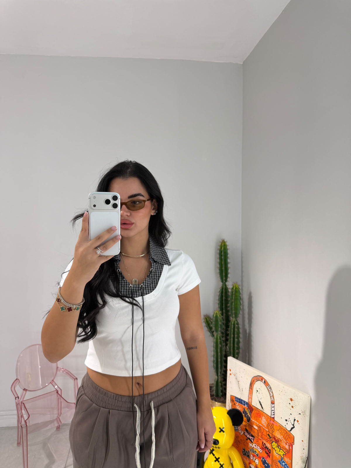Maglia Crop Bianca