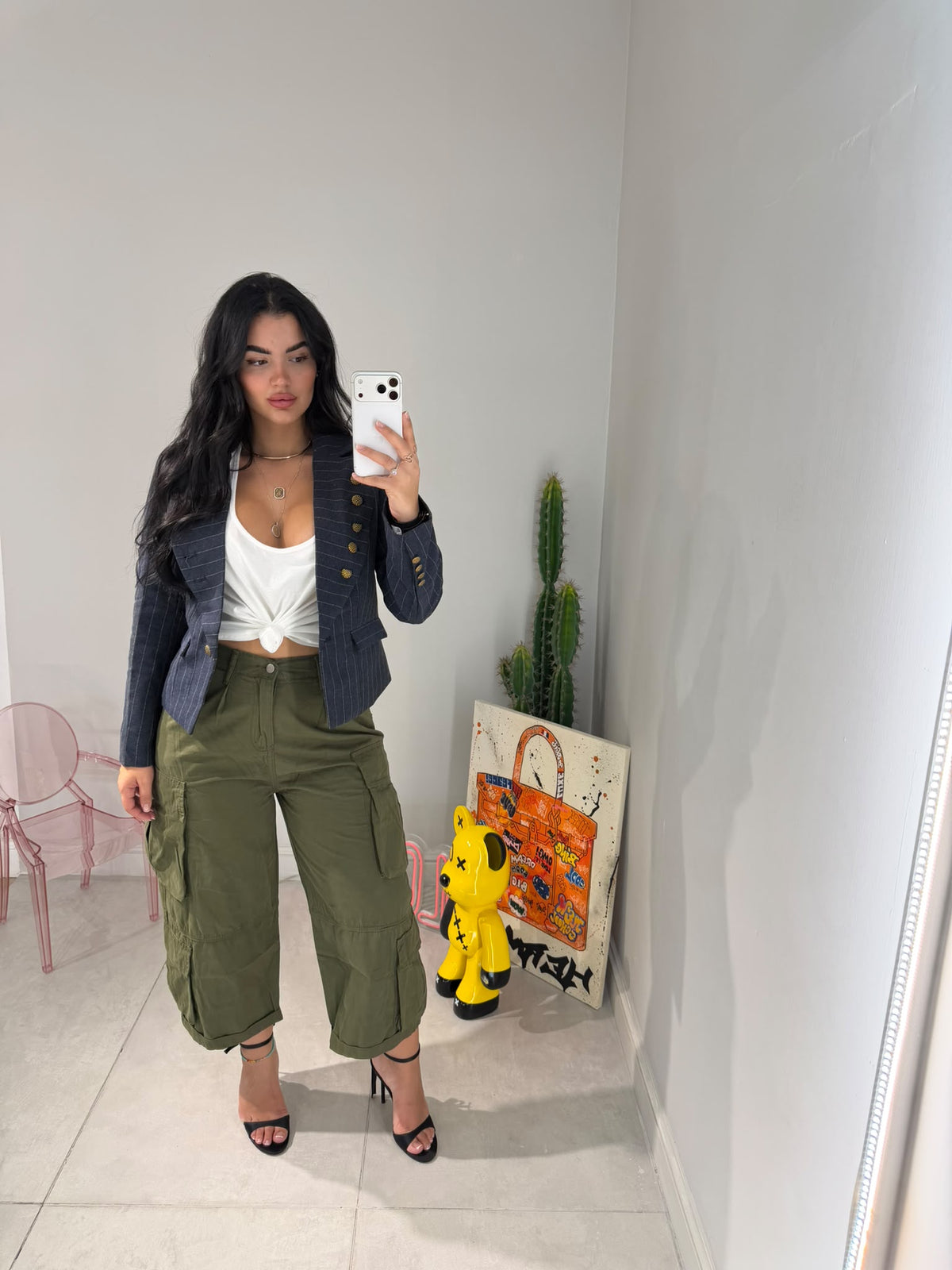 Denim Capri Green