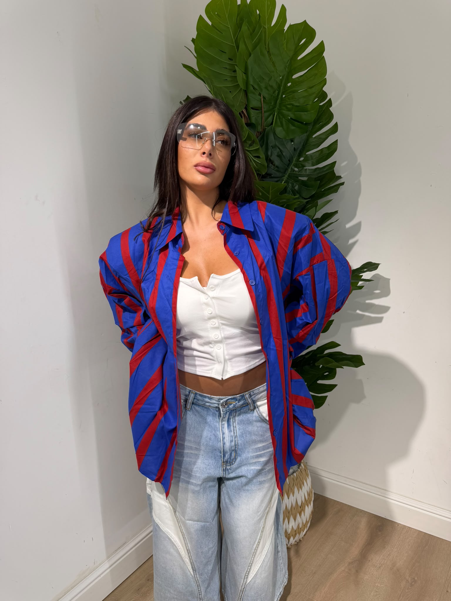 Camicia Oversize Righe