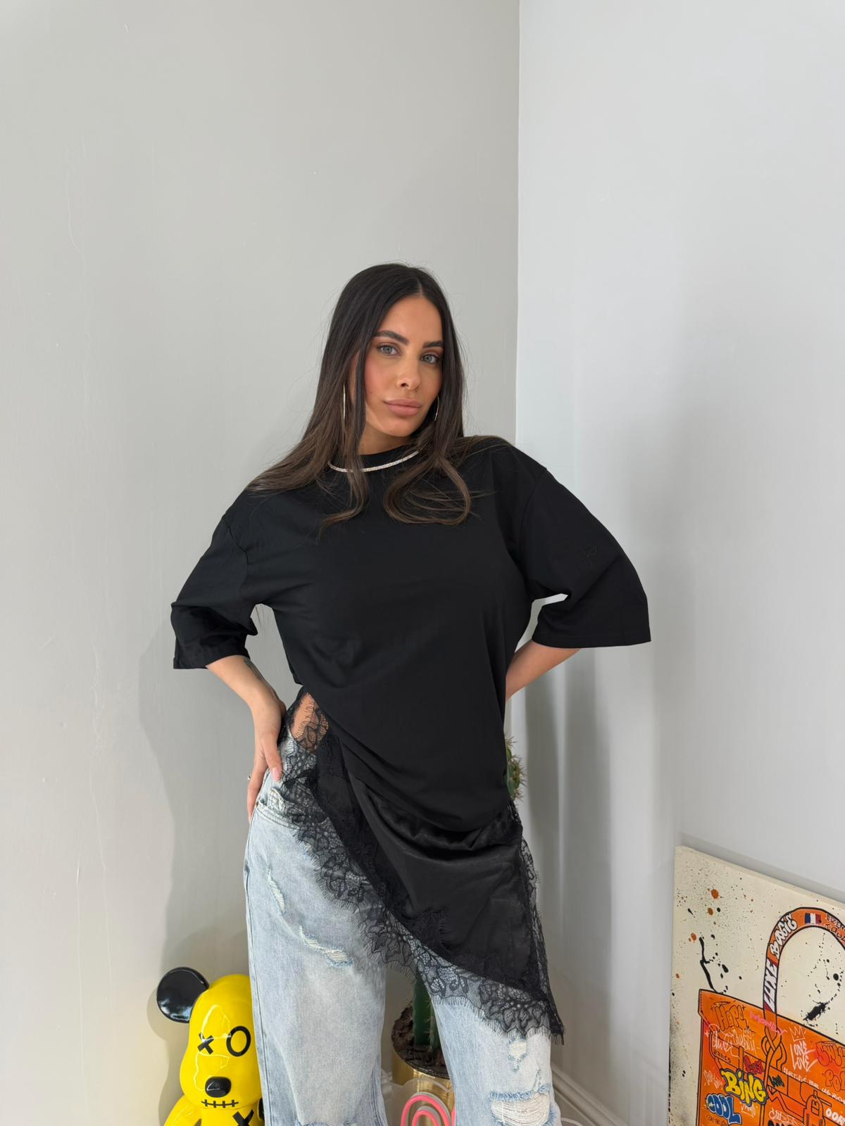 Maglia Asimmetrica Satin