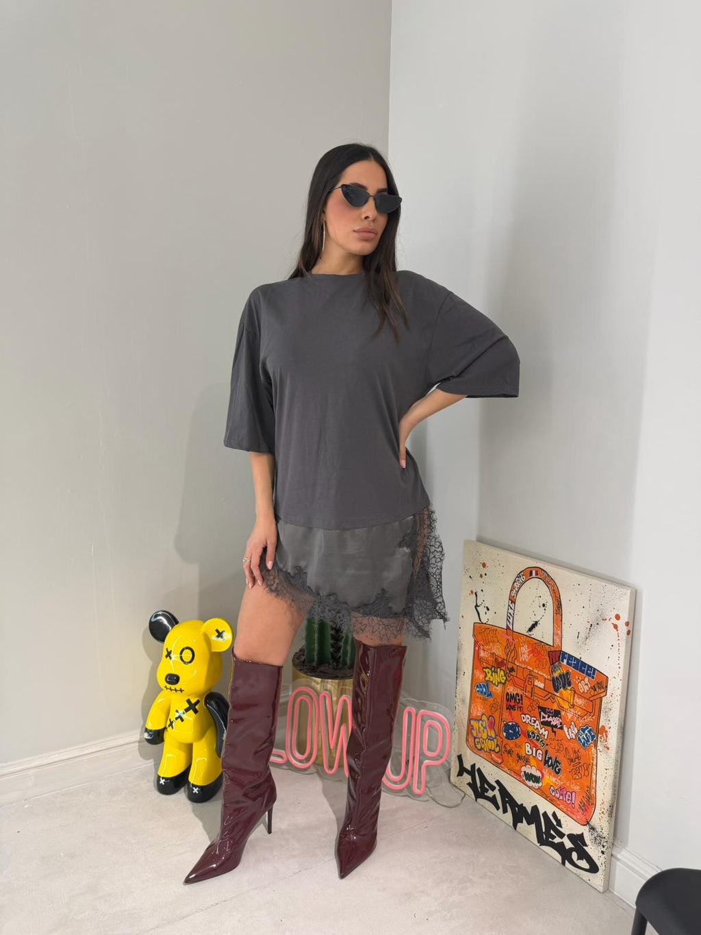 Maglia Asimmetrica Satin